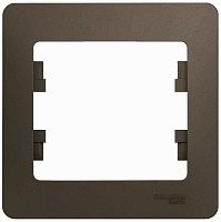 Рамка горизонтальная Systeme Electric Glossa 1-м. шоколад  картинка